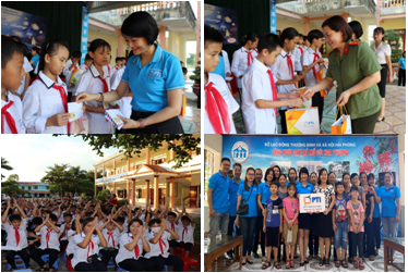 Công ty Bảo hiểm Bưu điện Hải Phòng - Báo An ninh Hải Phòng: Trao 100 suất quà Trung thu tặng học sinh Trường THCS Minh Tân